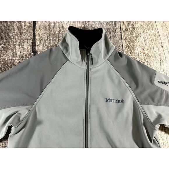 Marmot Gravity Softshell Jacket Grey Fleece Lined Full Zip Outdoors Men M - Picture 2 of 11